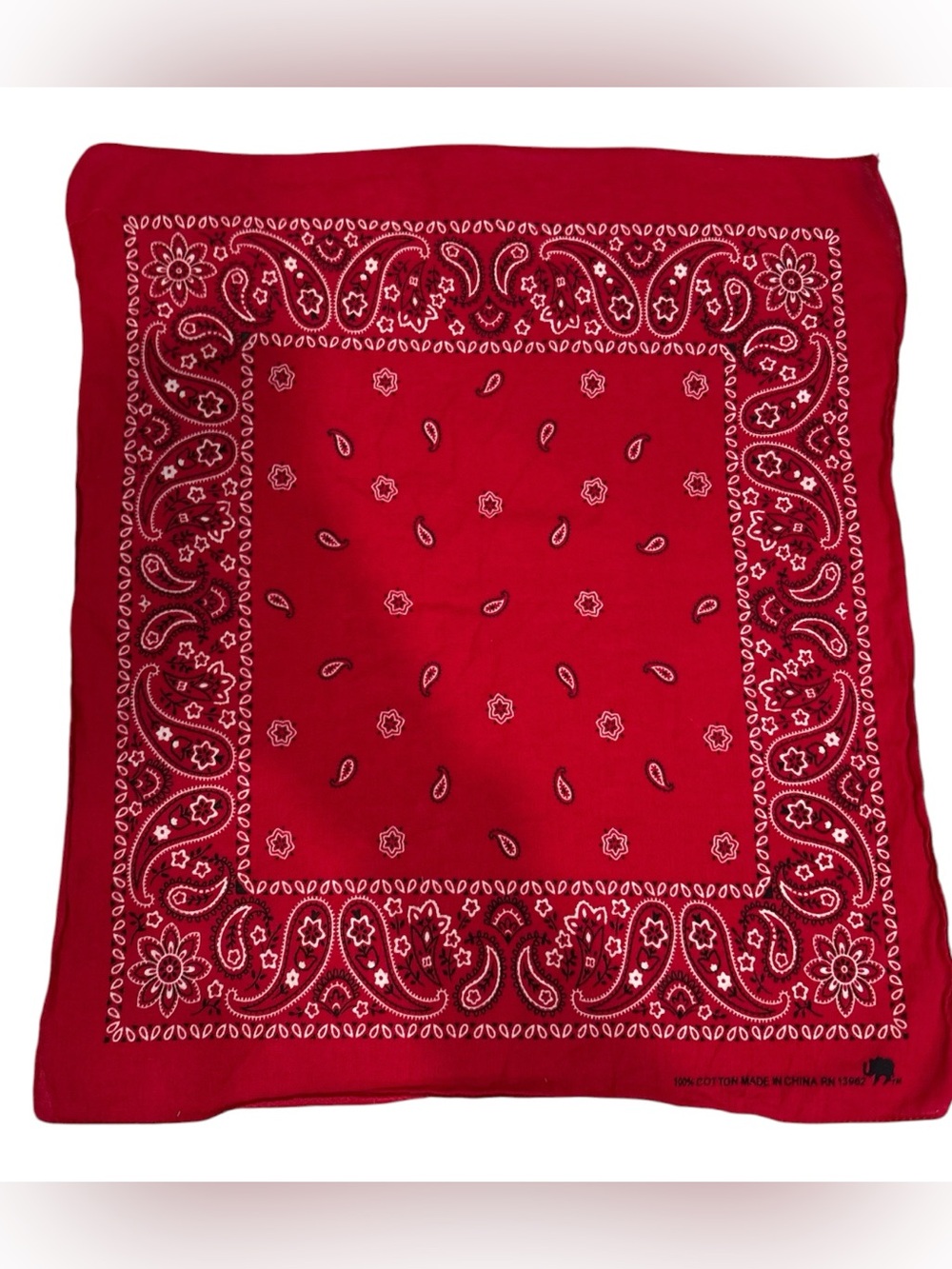 Red Paisley Pattern Bandana